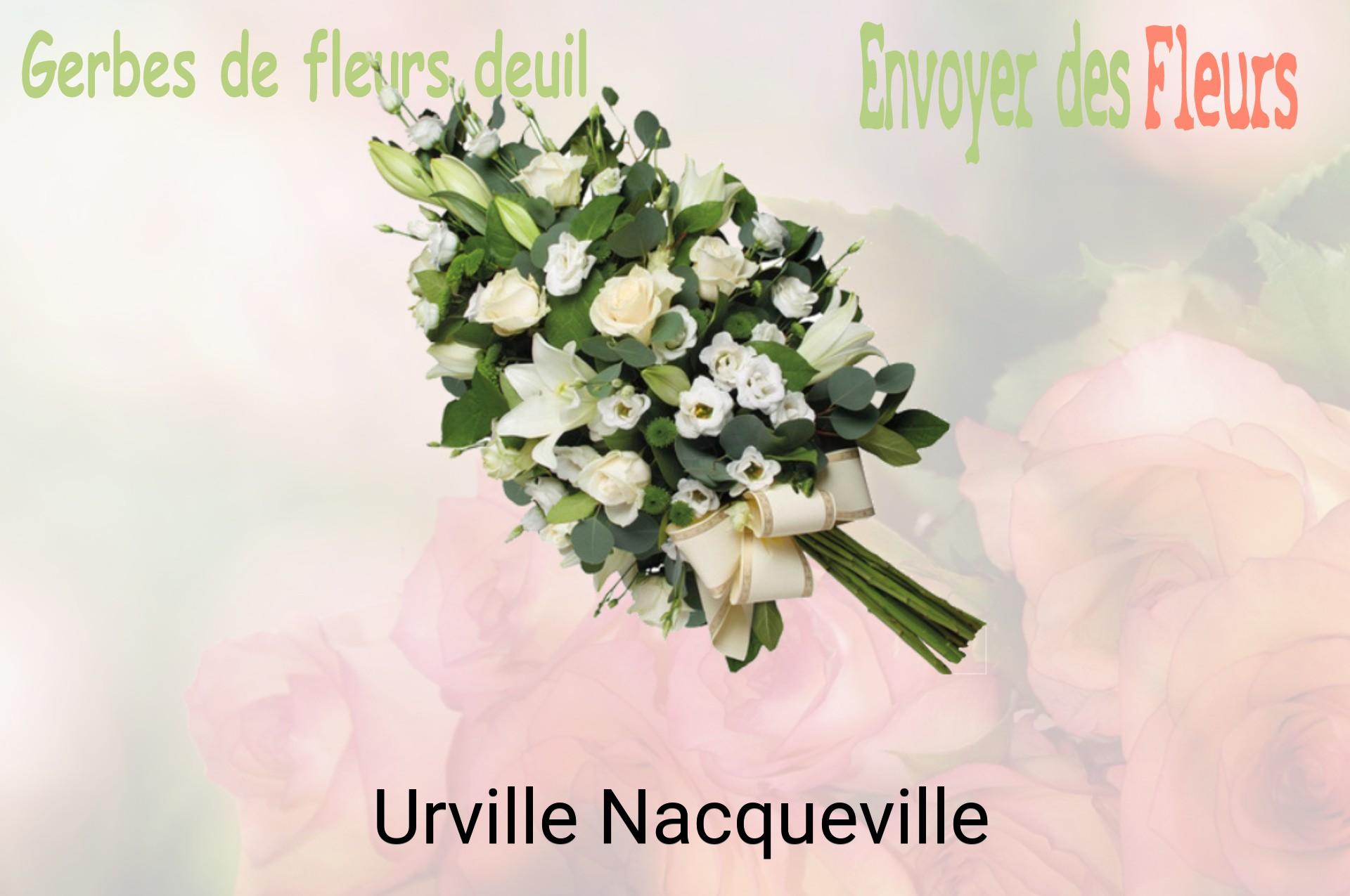 Gerbe de fleurs de deuil livrée à Urville-Nacqueville
